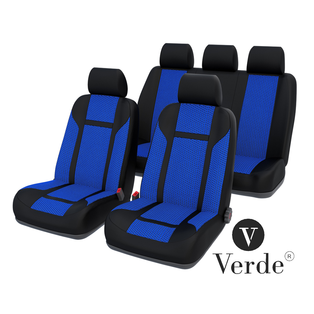 Авточохли Verde Доміно "L" синій