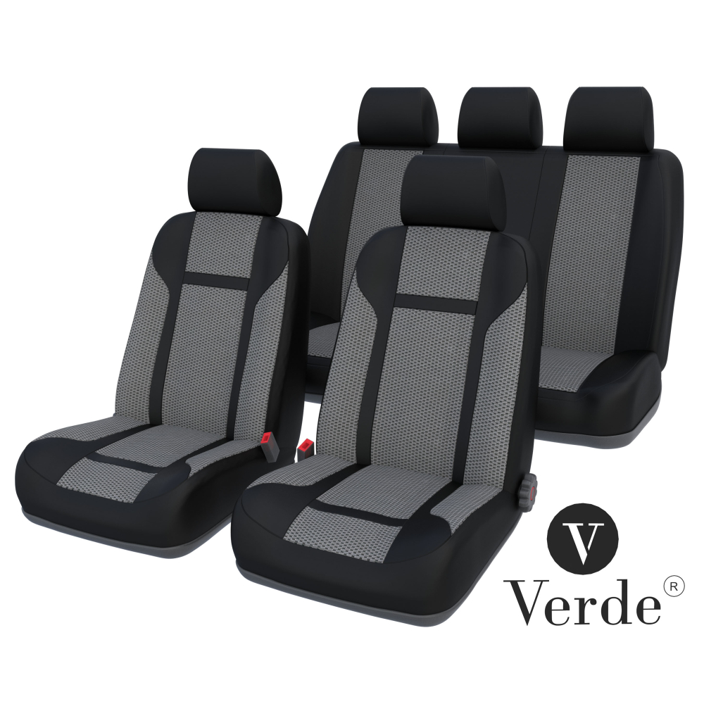Авточохли Verde Доміно "L" сірий