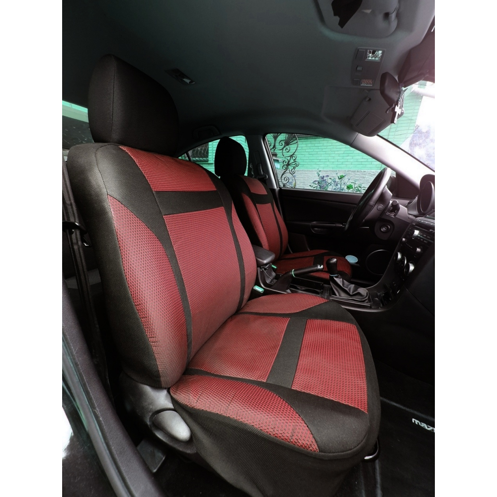 Авточохли Verde Ваз-2108-09 2114-15 Доміно червоний