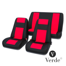 Авточохли Verde ВАЗ-2107 Тюнінг червоний