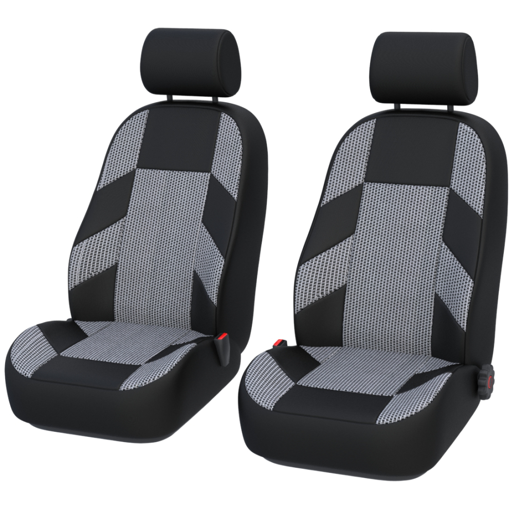 Авточохли Verde 1+1  Lanos Зебра сірий