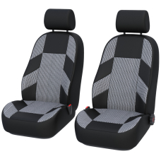Авточохли Verde 1+1  Lanos Зебра сірий