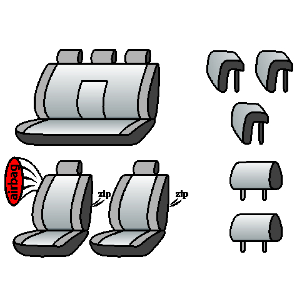 AUDI A4 (B-6) 2000-2004рp. (седан) (airbag, сп. і сид. суц,  задн.підл, 5 підгол