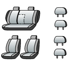 BMW 3 (E-46) 2001-2005рр. (седан) (спинка 1/3, задн. підлок., крила, 4 підгол.)