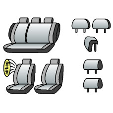 BMW 1 114i (F20) 2011-2015рр. (хетчбек) (airbag,спинка 1/3,крила, 5 підгол.)