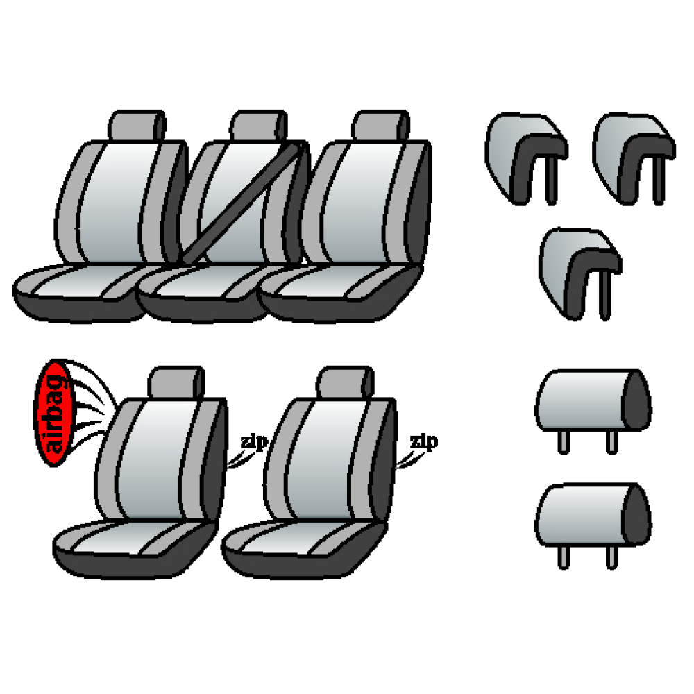 CITROEN C-8 2002-2014рр. Minivan (airbag, 5 окремих сидінь, 5 підгол.)