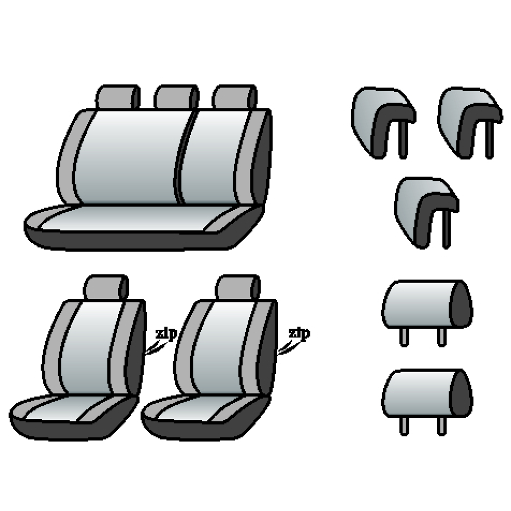 HYUNDAI Getz 2005-2011рр. Hatchback   (спинка 1/3, 5 підгол.)