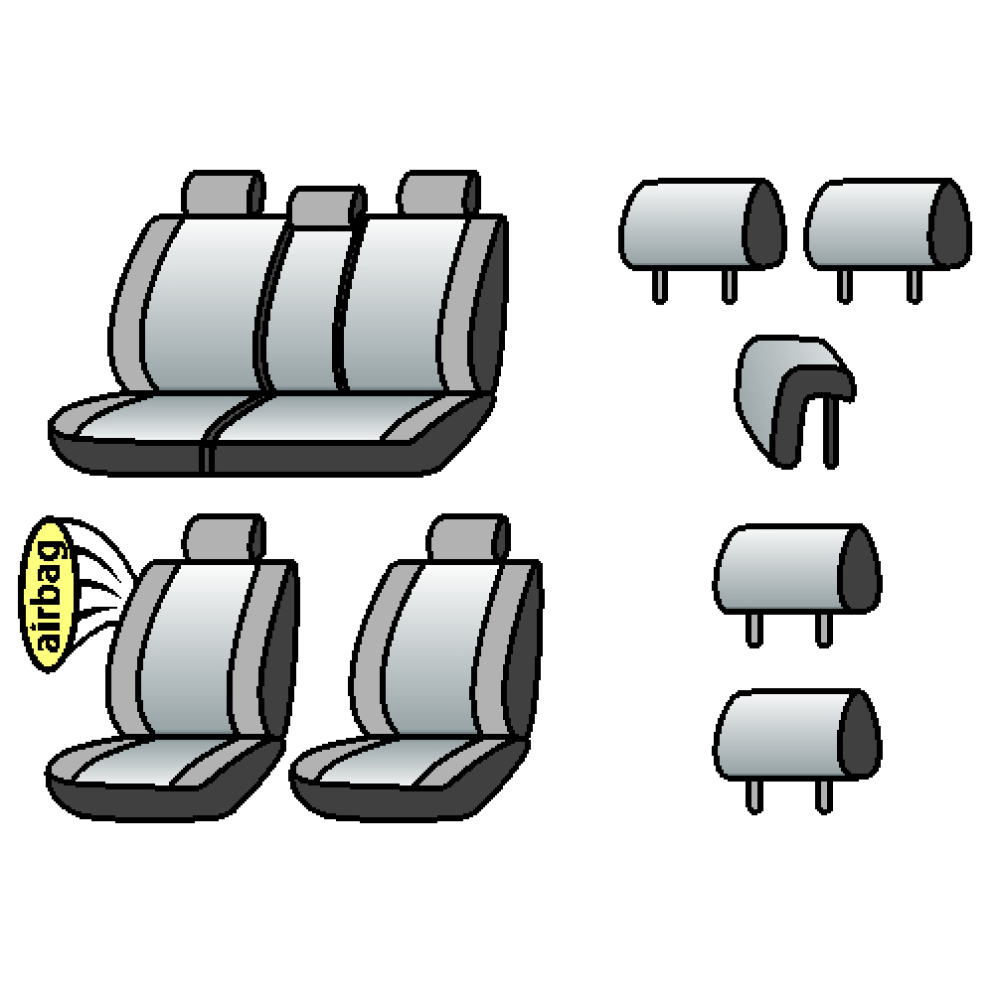 HYUNDAI Santa Fe (USA) 2006-2012рр. (універсал) (airbag, сп. і сид.1/3, задн. пі