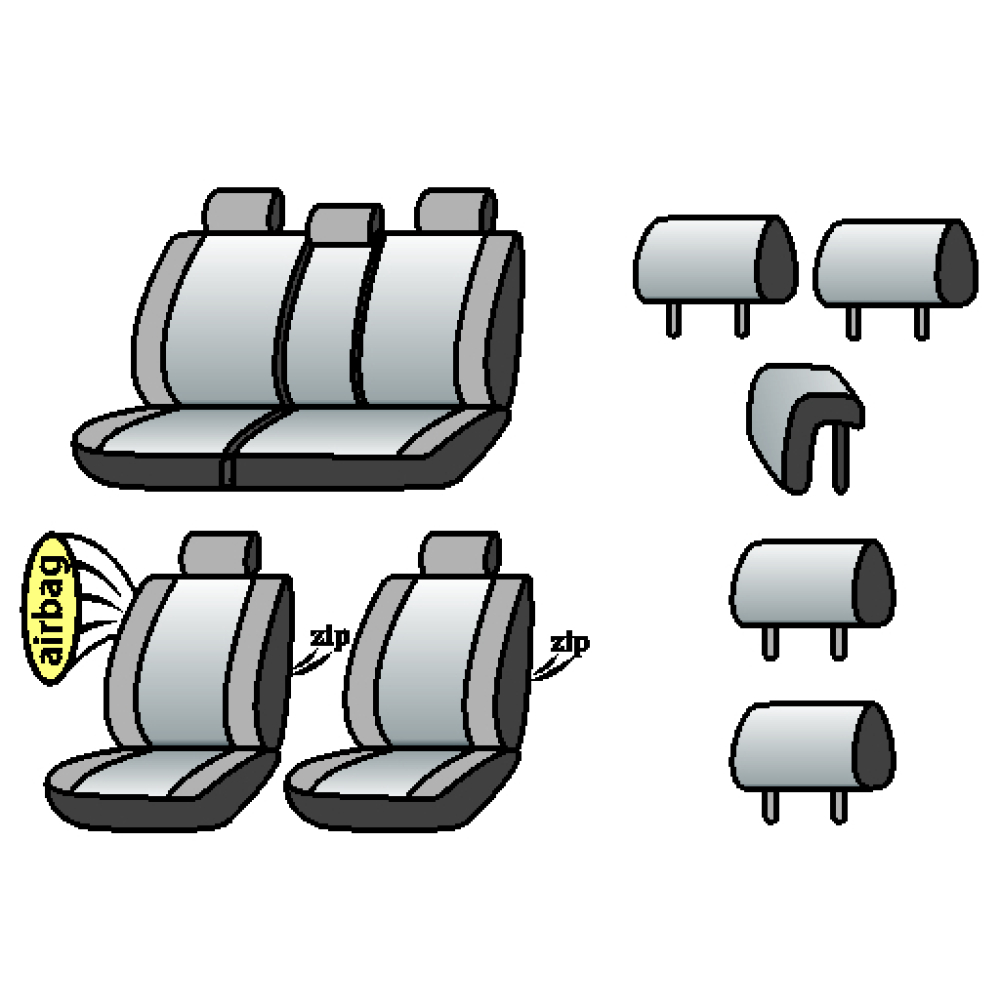 HYUNDAI Santa Fe (USA) 2012-2016рр. (універсал) (airbag, сп. і сид. 1/3, задн. п