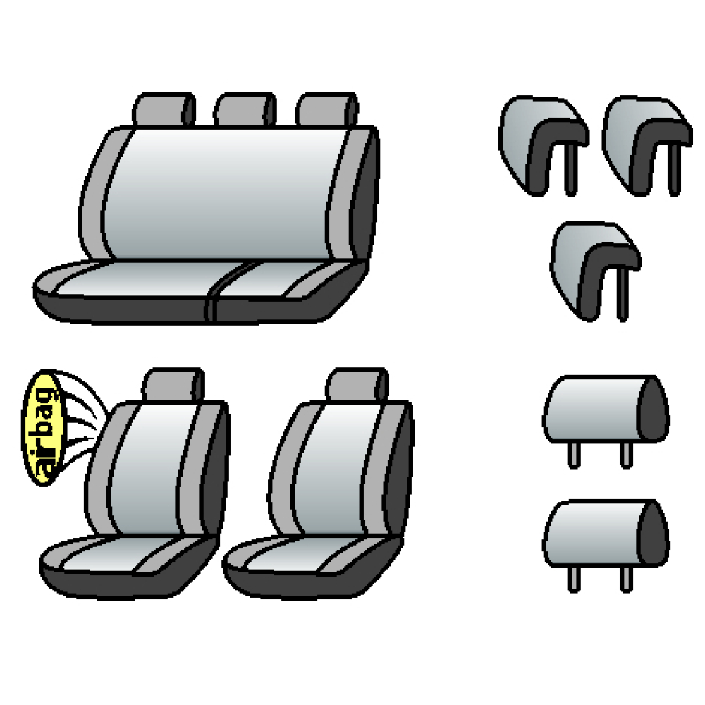 ISUZU D-Max 2020р> (пікап) (airbag, спинка суцільна, сидіння 1/3., 5 підгол.)
