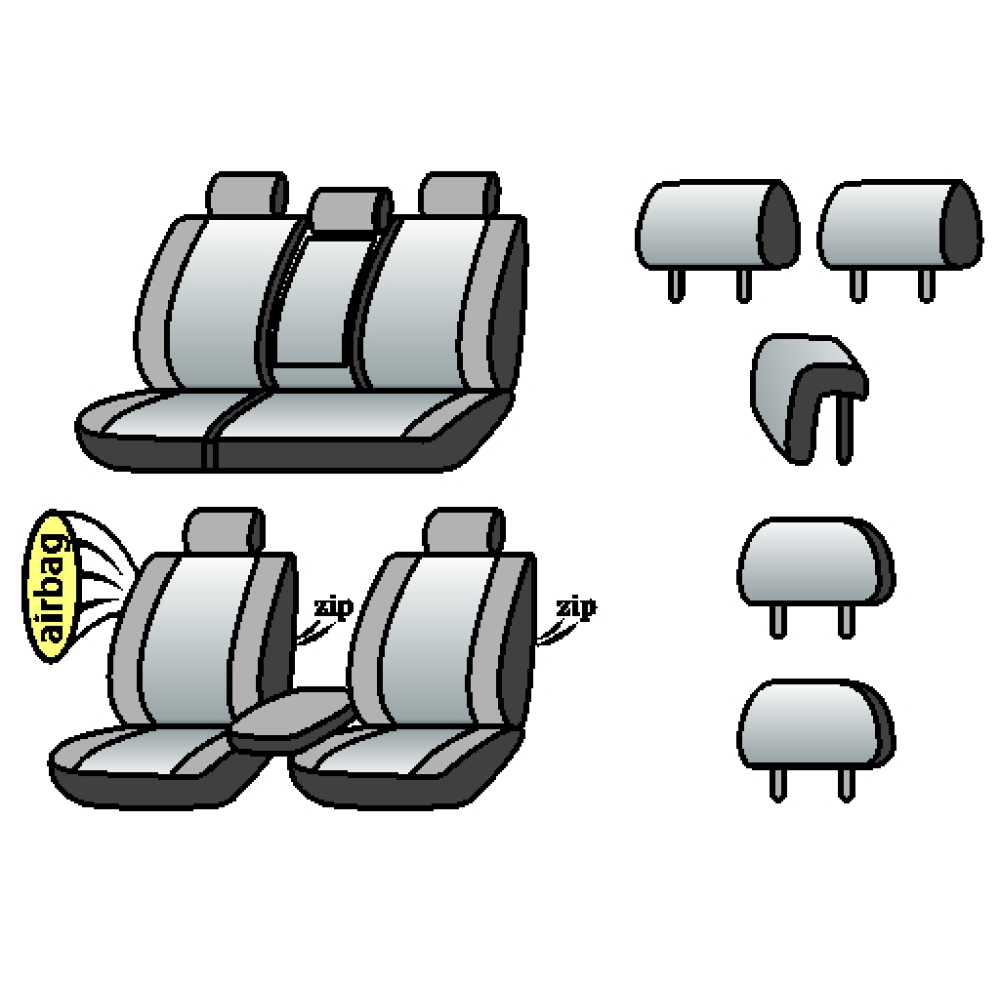 KIA Sorento (UM)(USA)2018-2020рр.(унів)(1,2ряд KI41)(airbag,сп. і сид.1/3,пер.і
