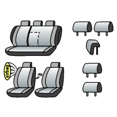 MAZDA 6  2002-2008рр. Sedan (airbag, сп. 1/3, задн. підлок., крила, 5 підгол.)