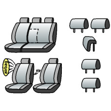 MAZDA 6  2002-2008рр. (хетчбек) (airbag шов, сп. і сид 1/3, задн. підлок., 5 під