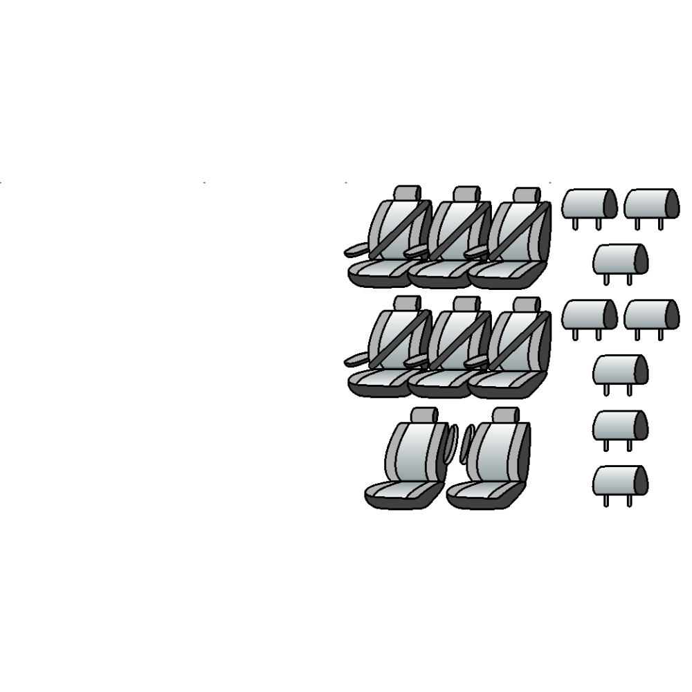 MERCEDES Sprinter 2010-2018рр.(8 місць) (8 підлок., 8 підгол.)