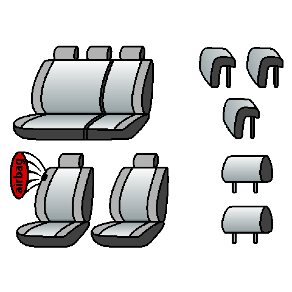 MERCEDES A (W169) 2008-2012рр. (хетчбек) (airbag, сп. і сид. 1/3, 5 підгол.)