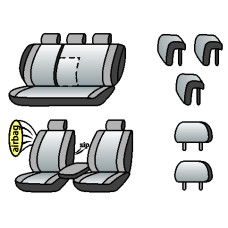 MITSUBISHI Lancer X 2007-2012рр. Sedan (airbag, сп. 1/3, пер. і задн. підлок.,