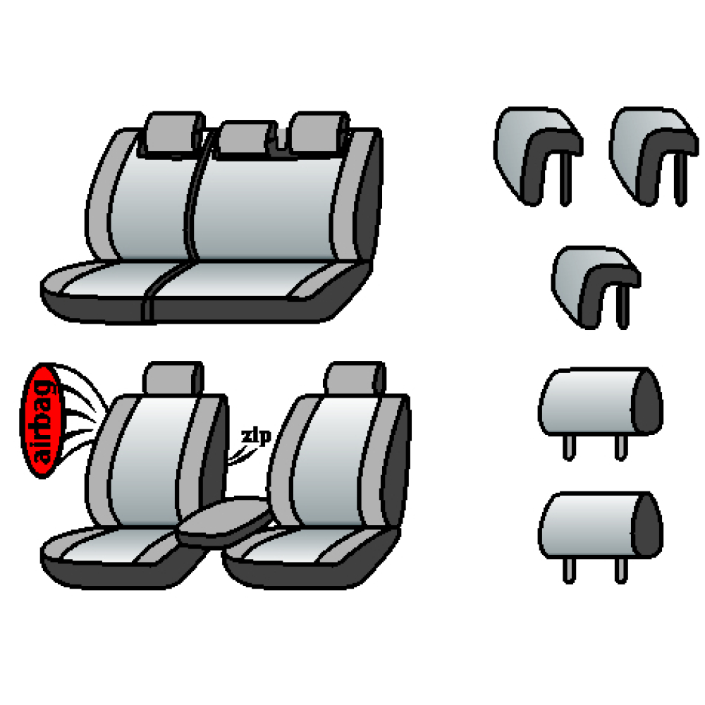 MITSUBISHI Eclipse Cross 2017-2021рр.(універсал) (recaro,airbag,сп. і сид. 1/3,