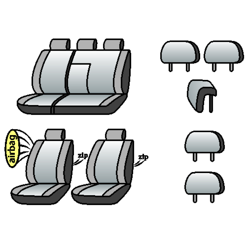 MITSUBISHI Outlander 2015-2018рр(USA)(MI31 1-й і 2-й ряд)(унів)(airbag,сп.і сид.