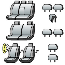 MITSUBISHI Outlander 2015-2018рр(USA)(7 місць)(універсал)(airbag,сп. і сид. 1/3,