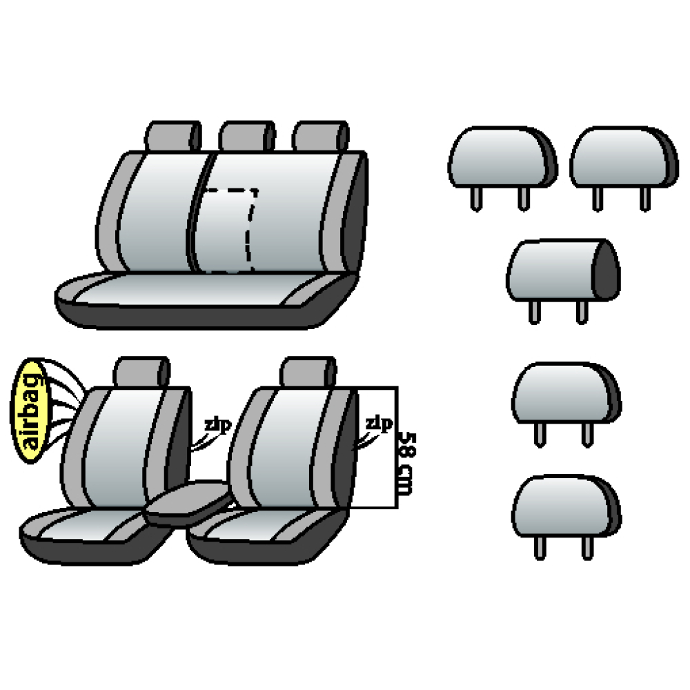 MITSUBISHI Outlander I 2003-2006рр. (універсал) ((широкі)airbag, сп. 1/3, пер. і
