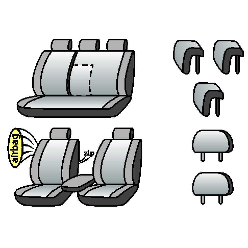 MITSUBISHI ASX 2010-2019рр(універсал) (airbag,пер. і задн. підлок., сп. 1/3., 5