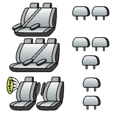 NISSAN Primastar (7місць)  (мінівен) 2002-2014рр. (airbag, 6 підлок., 7 підгол.)