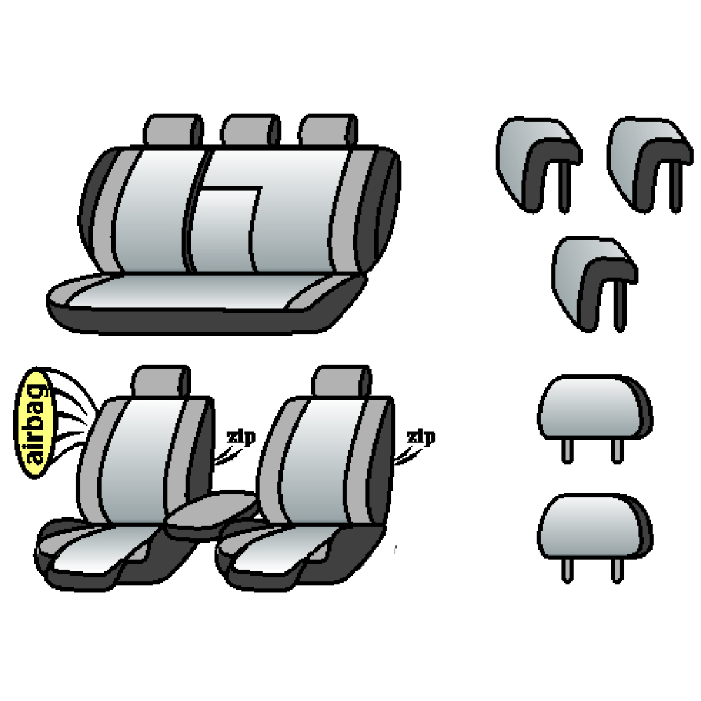 NISSAN Primera (P-12) 2002-2007рр. (седан) (airbag, сп. 1/3, передн. і задн. під