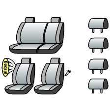 NISSAN Navara (D40) 2010р> (пікап) (airbag,сп.і сид. 1/3,4 підгол.)