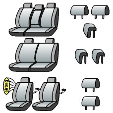 NISSAN Rogue (USA)2013-2017рр(універс.)(7місць)(airbag,сп. і сид 1/3,задн.підл.,
