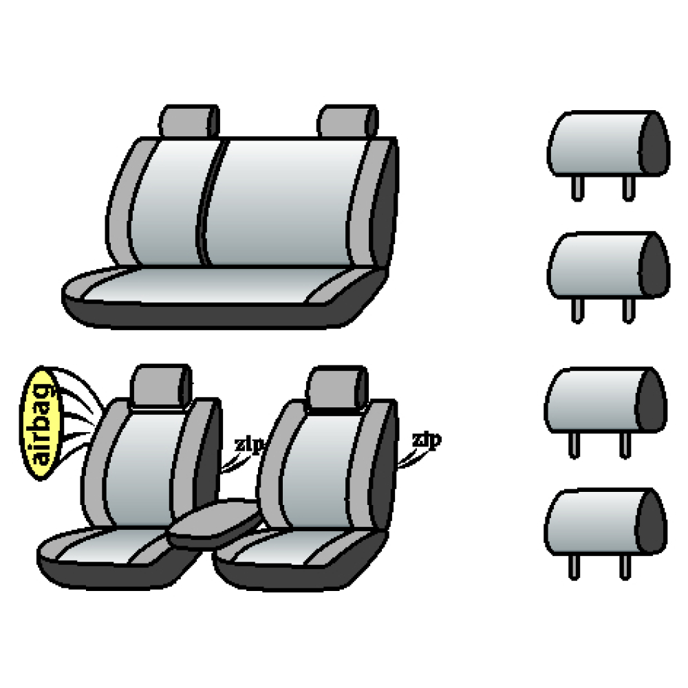NISSAN Leaf 2010р> (хетчбек) (airbag,пер. підлок.,спинки з нішами під пігол.  сп
