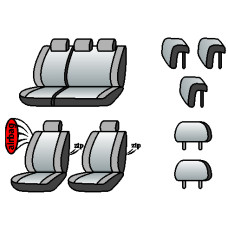 PEUGEOT 206 + 2009-2013рр. (хетчбек) (airbag,сп. і сид. 1/3, 5 підгол.)