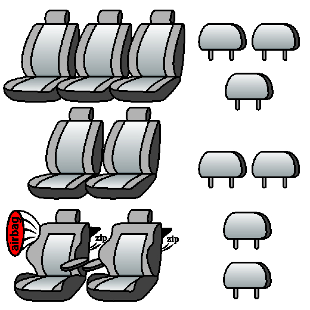SEAT Alhambra 2004-2010рр. (мінівен) (7 місць) (airbag, 2 пер. підл., 7 окремих