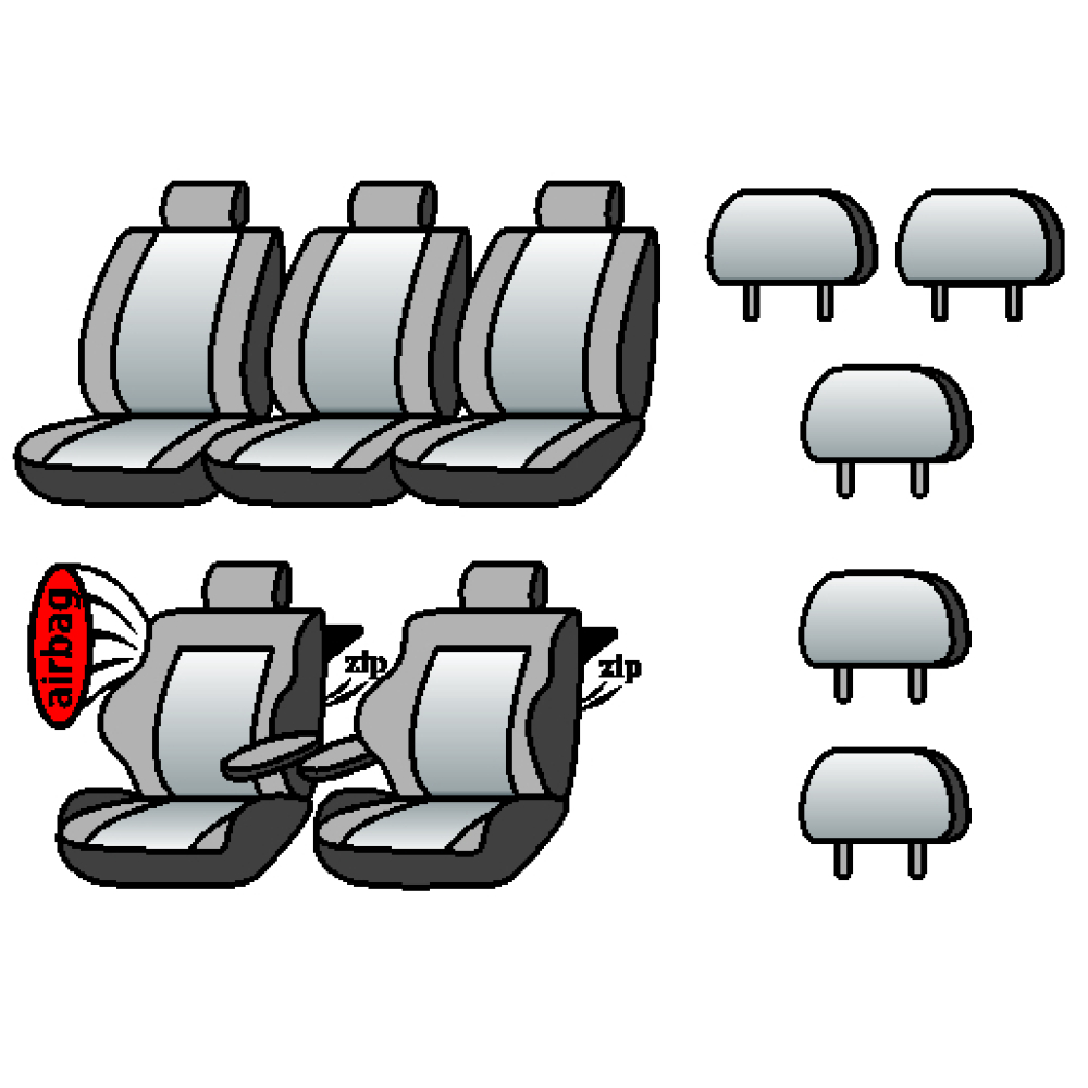 SEAT Alhambra 2004-2010рр. (мінівен) (airbag, 2 пер. підл., 5 окремих сид., 5під
