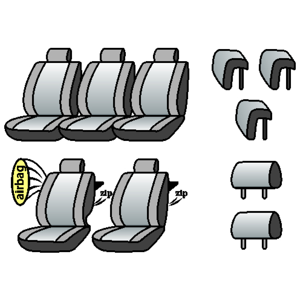 SEAT Alhambra 2010-2015рр. (мінівен) (5 місць) (airbag., 5 окремих сид.) (5 підг