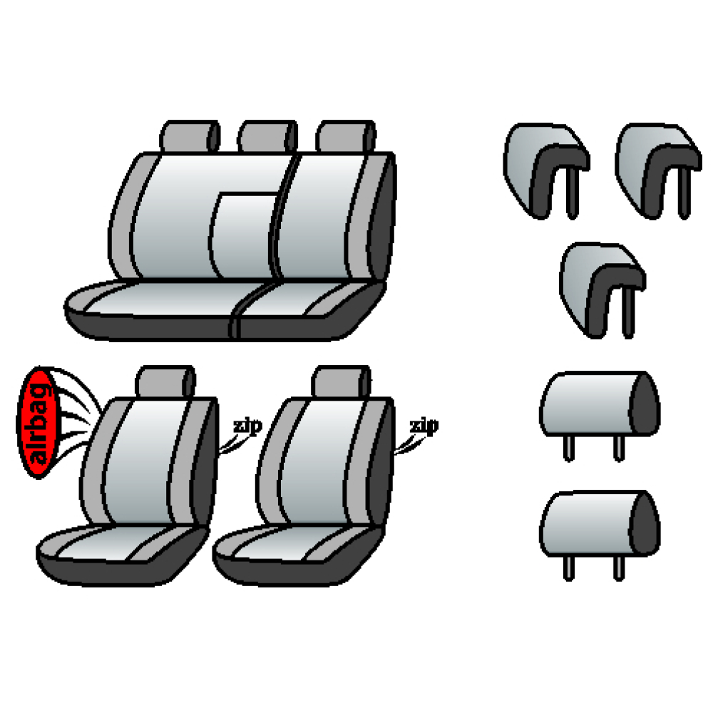 SUZUKI Grand Vitara  2005-2012рр. Wagon (airbag, сп. і сид. 1/3, задн. під