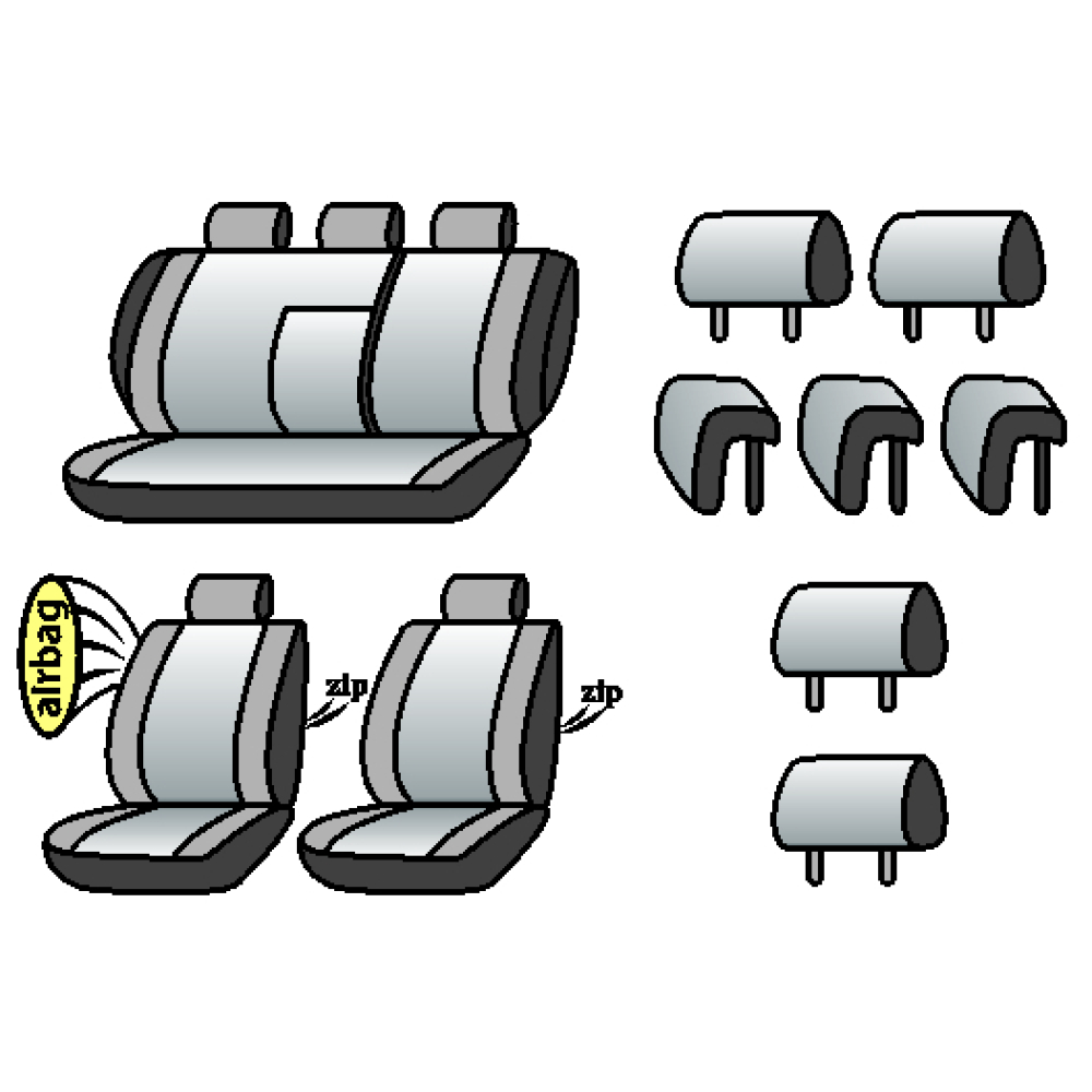 TOYOTA Camry (XV40) 2006-2011рр. (Sedan) (airbag, сп. 1/3, задн. підлок., крила,