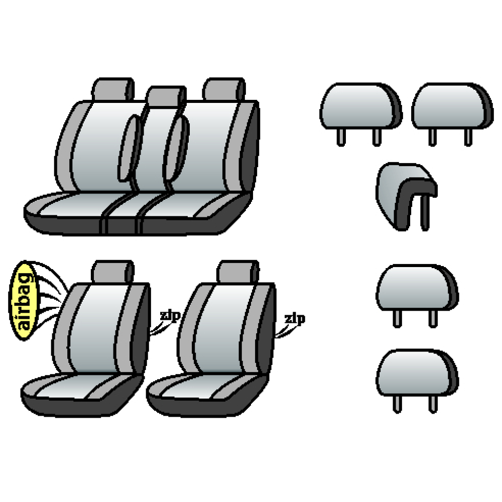 TOYOTA Highlander 2010-2013рр. (універсал) (airbag, 5 підгол.)
