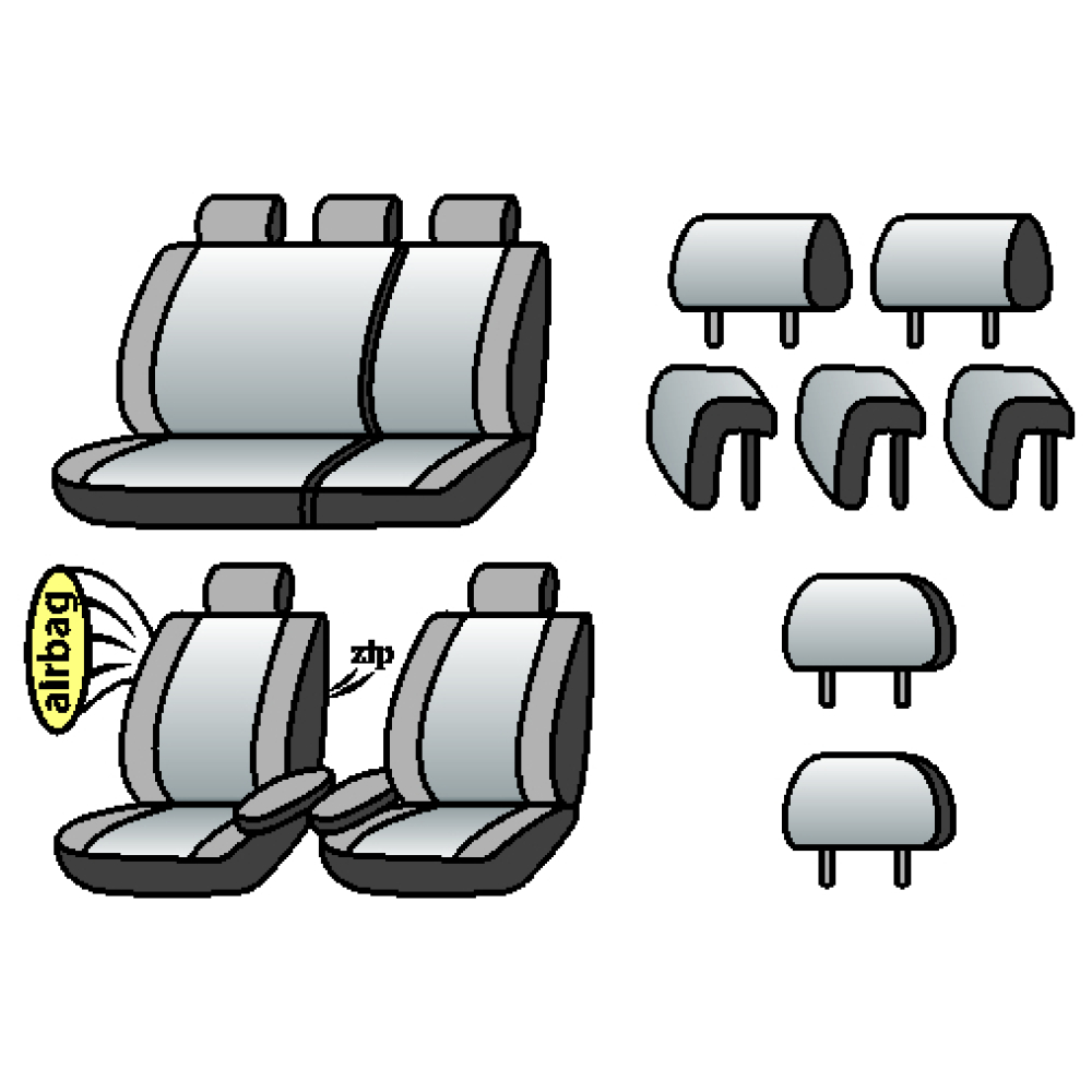 TOYOTA Land Cruiser 200 2007-2012рp. (універсал)(airbag, сп і сид. 1/3,5 підг.)